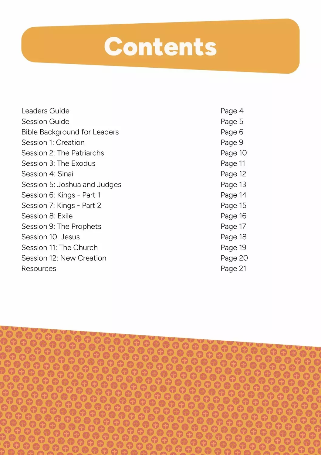 Contents page